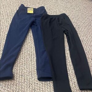 Irelia Kids Black and Navy Fleece Lined NEW Leggings